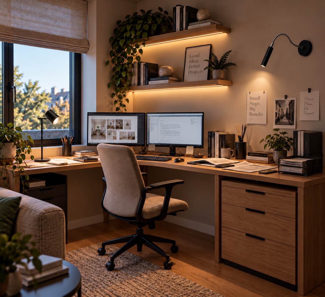 Lampada da scrivania LED orientabile per lavorare al computer e leggere documenti