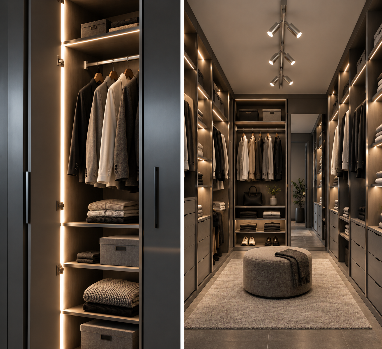 Illuminazione LED per armadio e cabina armadio