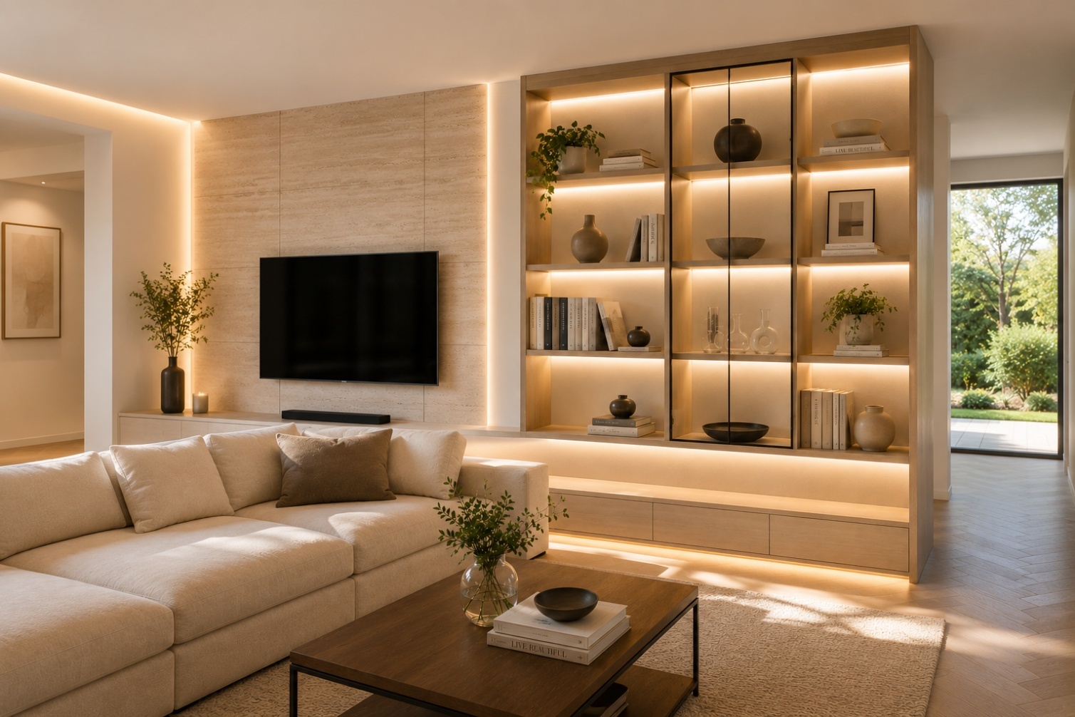 Illuminazione di librerie, mensole, vetrine e nicchie