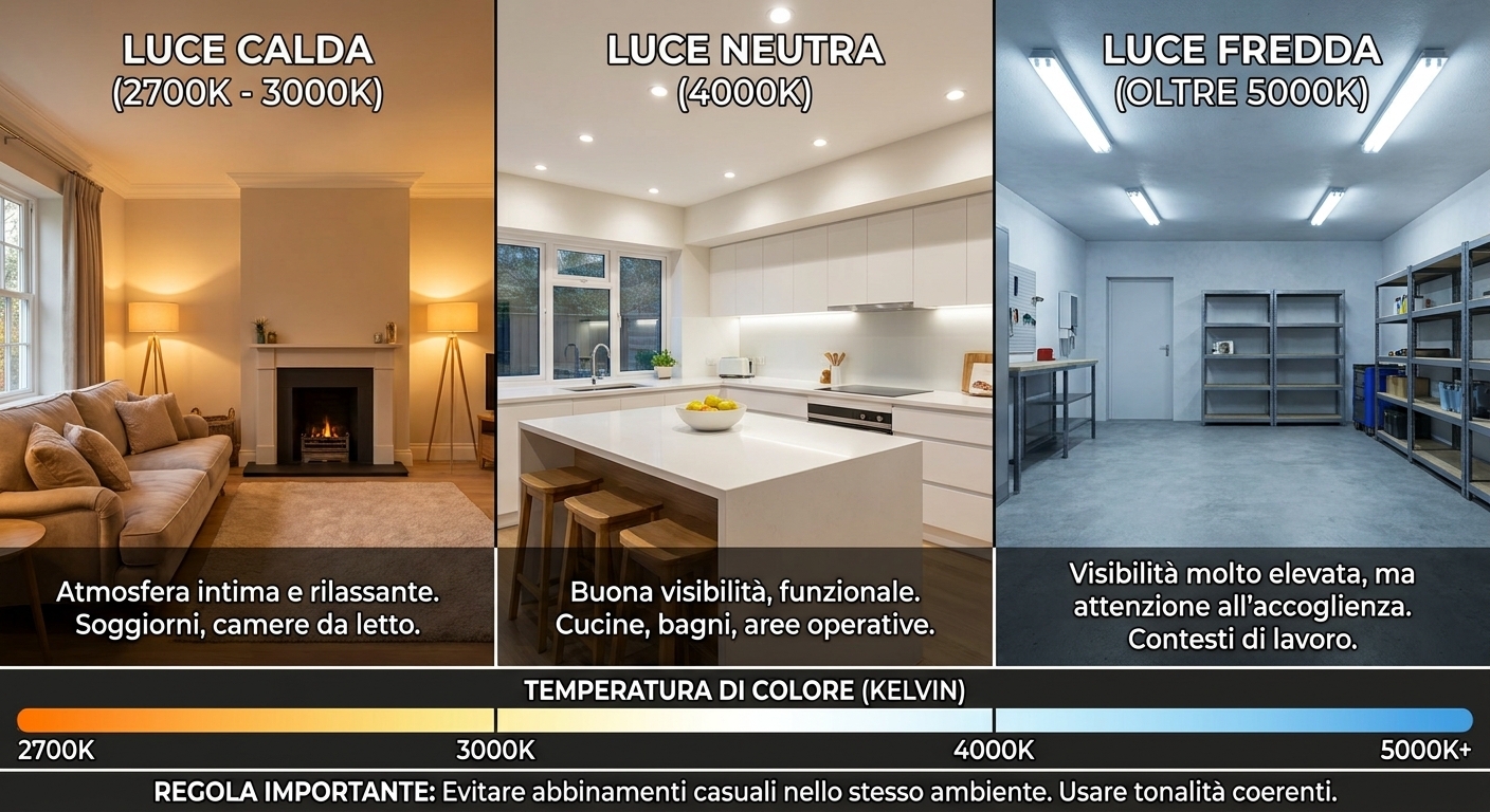 Infografica per scelta temperatura di colore